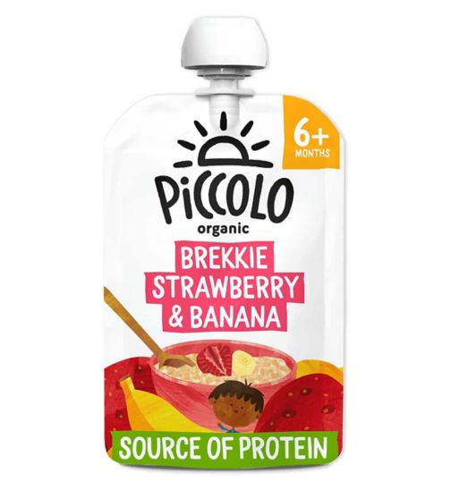 Piccolo Organic brekkie stage 1 Strawberry & banana 100g