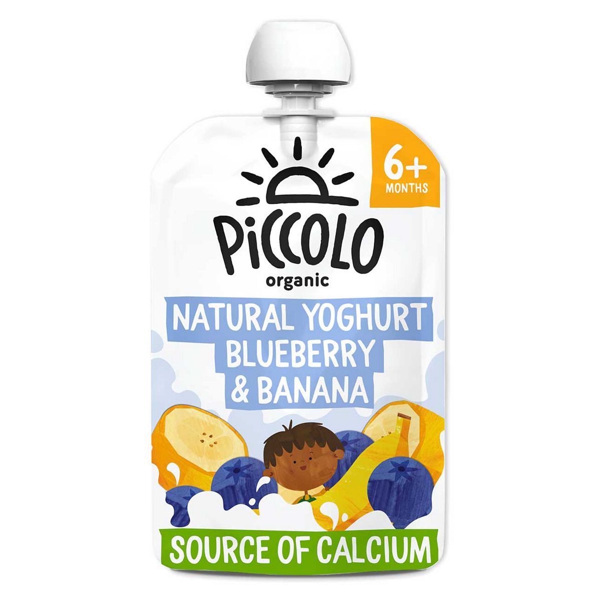 Piccolo Organic Natural Yoghurt Stage 1 Blueberry & Banana 100G
