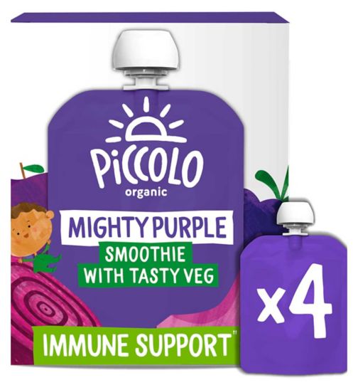 Piccolo purple & go baby smoothie pouch multipack 90g