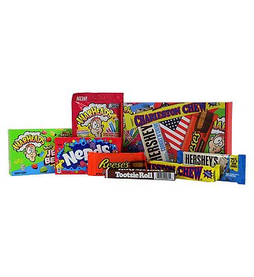 Heavenly Sweets American Candy Box Hamper and Chocolate Bar Gift