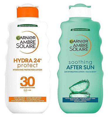 Garnier Ambre Solaire SPF30 Suncream and Aftersun Soother Bundle