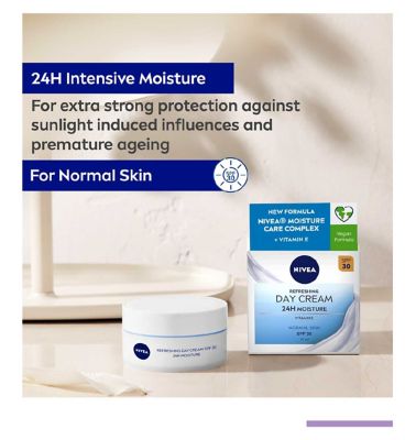 NIVEA Refreshing Day Cream 24h Moisture with Vitamin E for Normal Skin SPF30 50ml (8)