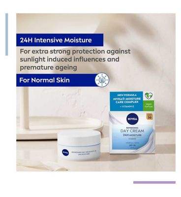NIVEA Refreshing Day Cream 24h Moisture with Vitamin E for Normal Skin SPF30 50ml (9)
