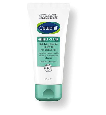 Cetaphil Gentle Clear Mattifying Blemish Moisturiser, Salicylic Acid Face Cream 89ml