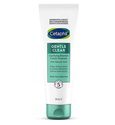 Cetaphil Gentle Clear Clarifying Blemish Cream Cleanser with 2% Salicylic Acid 124ml