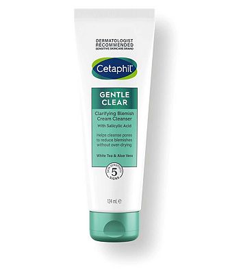 Cetaphil Gentle Clear Clarifying Blemish Cream Cleanser with 2% Salicylic Acid 124ml