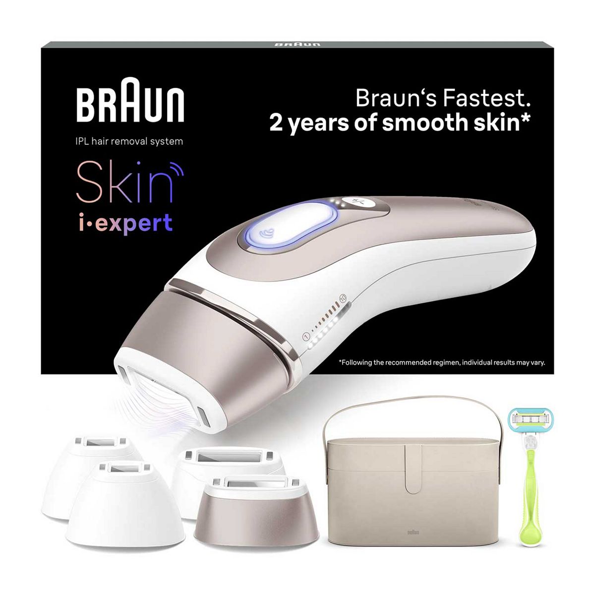 Braun Skin I·expert Smart Ipl Hair Removal System With Connected App & 4 Attachment Caps - Pl7387