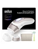 Braun IPL Silk-Expert Pro 5 Visible Hair Removal With Pouch 1 Wide & 2  Precision Heads & Venus Razor Alternative For Laser Hair Removal PL5387  White/Gold IPL 5387