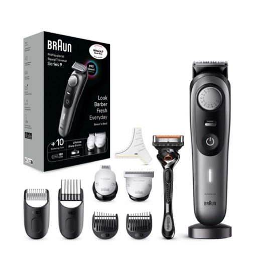 Braun Professional Beard Trimmer Series 9 BT9420, Electric Beard Trimmer For Men, With Braun’s ProBlade & 40 Length Settings