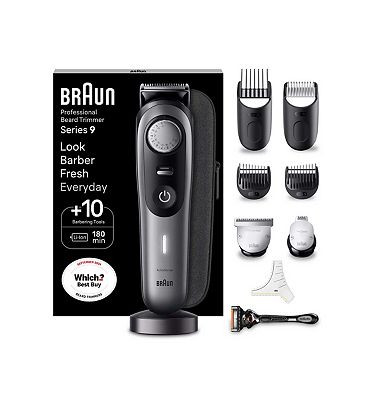 Braun Beard Trimmer Series 9 BT9441, Trimmer With Barber Tool