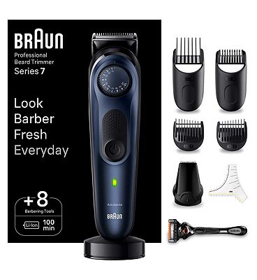 Braun Professional Beard Trimmer Series 7 BT7421, Electric Beard Trimmer For Men, with ProBlade & 40