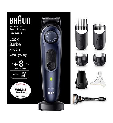 Braun Professional Beard Trimmer Series 7 BT7421, Electric Beard Trimmer For Men, with ProBlade & 40 Length Settings