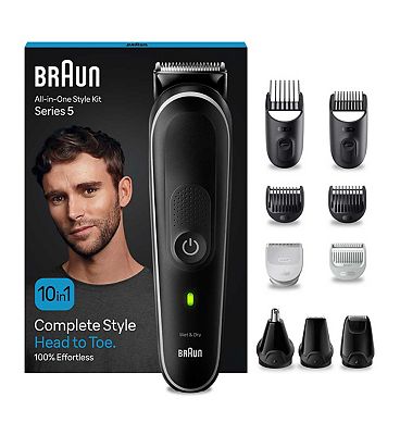 Braun All-In-One Style Kit Series 5 MGK5440, 10-in-1 Everyday Grooming Kit For Men