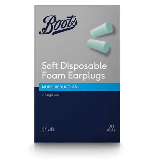 Boots Soft Disposable Foam Earplugs - 20 Pairs