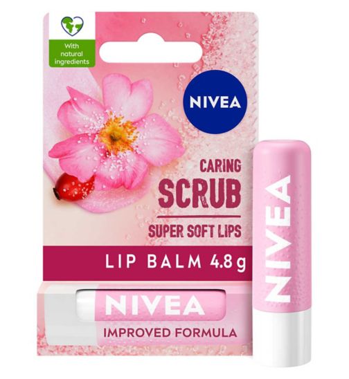 NIVEA Lip Scrub Rosehip & Vitamin E Lip Balm 4.8g