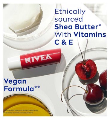 NIVEA Cherry Shine Lip Balm, 4.8g (10)
