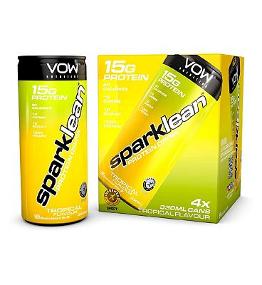 VOW Nutrition Sparklean Sparkling Protein Drink Multipack Tropical - 4 x 330ml