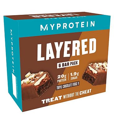 Myprotein Triple Chocolate Fudge Layered Bar 60g - 6 Bars