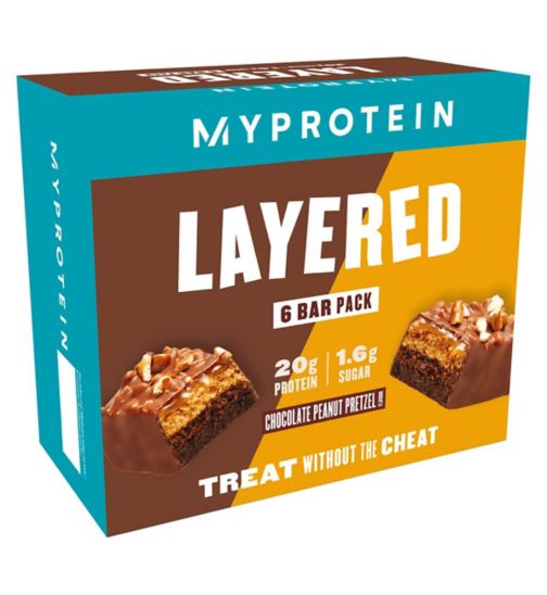 Myprotein Chocolate Peanut Pretzel Layered Bar 60g - 6 Bars
