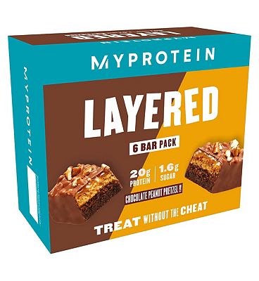 Myprotein Chocolate Peanut Pretzel Layered Bar 60g - 6 Bars