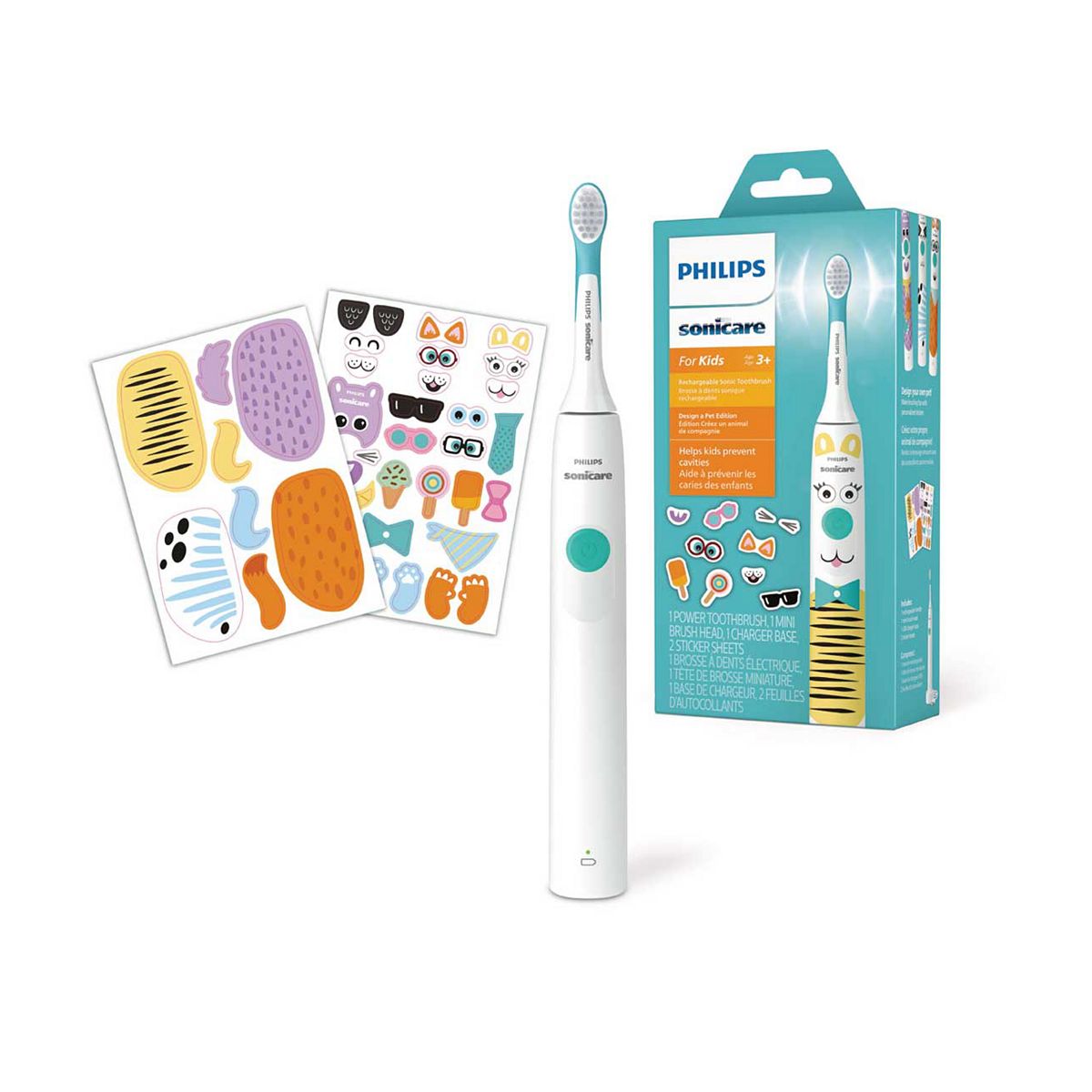 Philips Sonicare Electric Toothbrush For Kids, Design A Pet Edition - Hx3601/01
