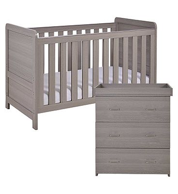 Babymore Caro 2 Piece Room Set - Grey Wash