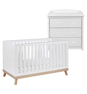 Babymore Mona 2 Piece Room Set - White