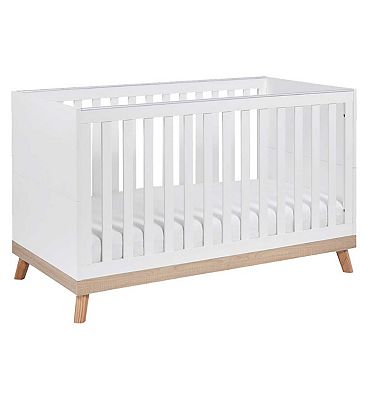 Babymore Mona Cot Bed - White