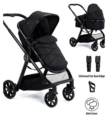Babymore Mimi 2 in 1 Pram Pushchair - Black