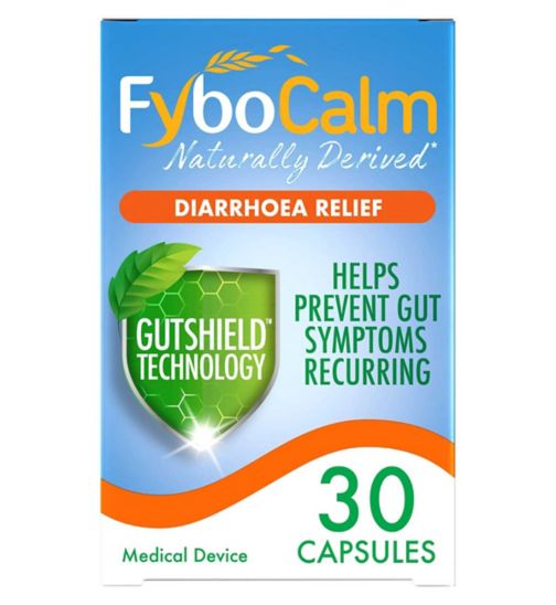 FyboCalm Diarrhoea Relief Naturally Derived - 30 Capsules