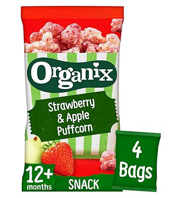 Organix Strawberry & Apple Puffcorn 40g (4x10g)