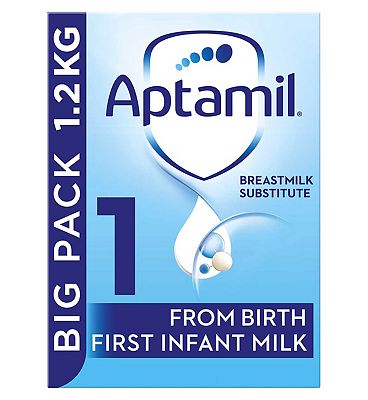Aptamil 1 First Baby Milk formula powder from birth big pack 1200g - Boots