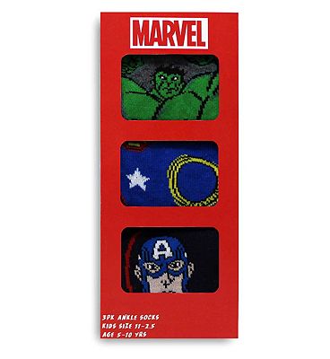 Marvel Kids 3pk Ankle Sock