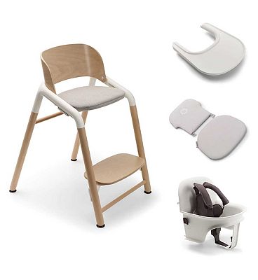 Bugaboo Complete High Chair Bundle White Wood