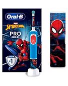 Oral-B Pro Kids Electric Toothbrush, 1 Handle Featuring Marvel Spider-Man, 1 Toothbrush Head, 1 Travel Case