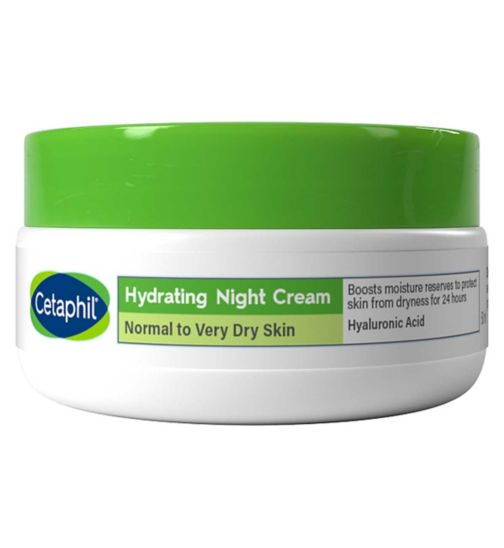 Cetaphil Hydrating Night Cream with Hyaluronic Acid for Normal to Very Dry Skin 50g