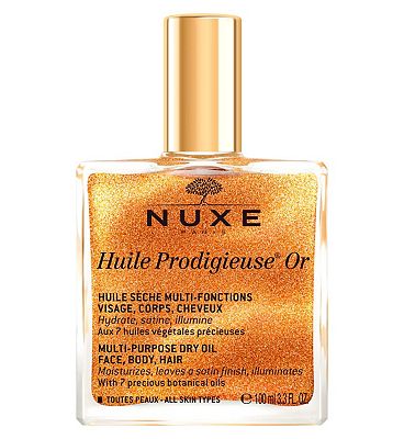 NUXE Huile Prodigieuse Shimmering Multi-Purpose Dry Oil for Face, Body and Hair 100ml