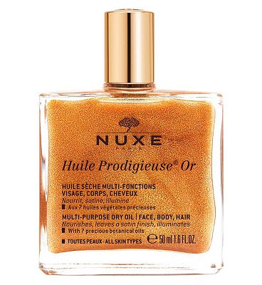 NUXE Huile Prodigieuse Or Shimmering Multi-Purpose Dry Oil for Face, Body and Hair 50ml