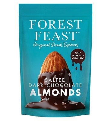 Click to view product details and reviews for Forest Feast Salted Dark Chocolate Almonds 120g.