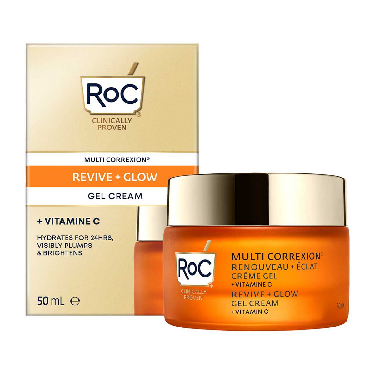 Roc Multi Correxion Revive + Glow Vitamin C Gel Skin Plumping And Brightening, 50Ml Cream