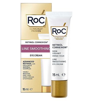 RoC Retinol Correxion Line Smoothing Eye Cream to Reduce Puffiness & Dark Circles,15ml