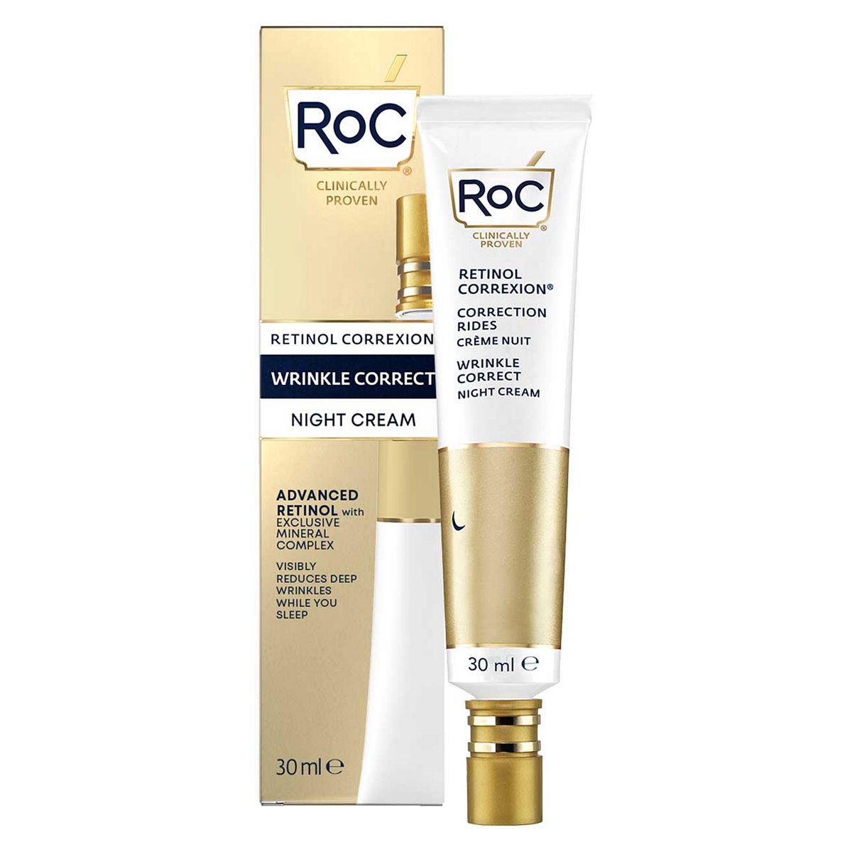 Roc Retinol Correxion Wrinkle Correct Night Cream For Smoother Skin & Reduced Wrinkles 30Ml