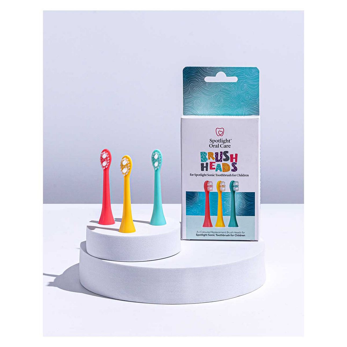 Spotlight Oral Care Coloured Kids Sonic Replacement Heads