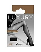 Boots 15 Denier Shine and Sheer Knee High Black One Size