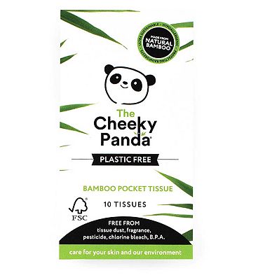 The Cheeky Panda Bamboo Pocket Tissues Single 10s