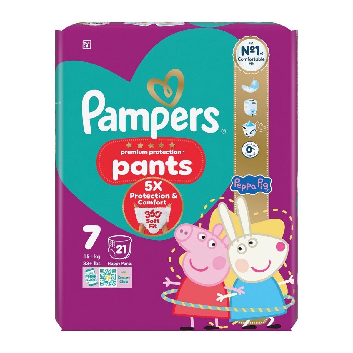 Pampers Premium Protection Nappy Pants Size 7 21 Nappies,17Kg Plus Essential Pack