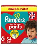 Pampers Premium Protection Nappy Pants, Size 6 (15kg+) Jumbo+ Pack