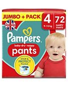 Pampers Baby-Dry Nappy Pants Size 5, 64 Nappies, 12kg - 17kg