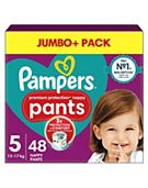 Pampers Baby-Dry Nappy Pants Size 5, 64 Nappies, 12kg - 17kg