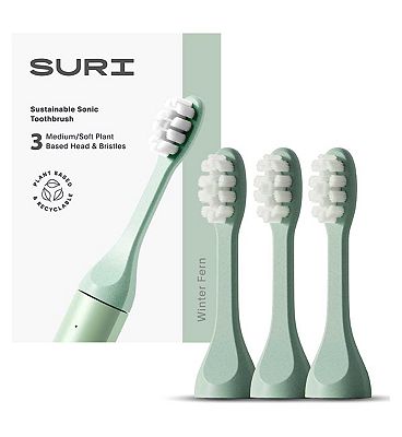 SURI Replacement Toothbrush Heads Winter Fern 3x Head